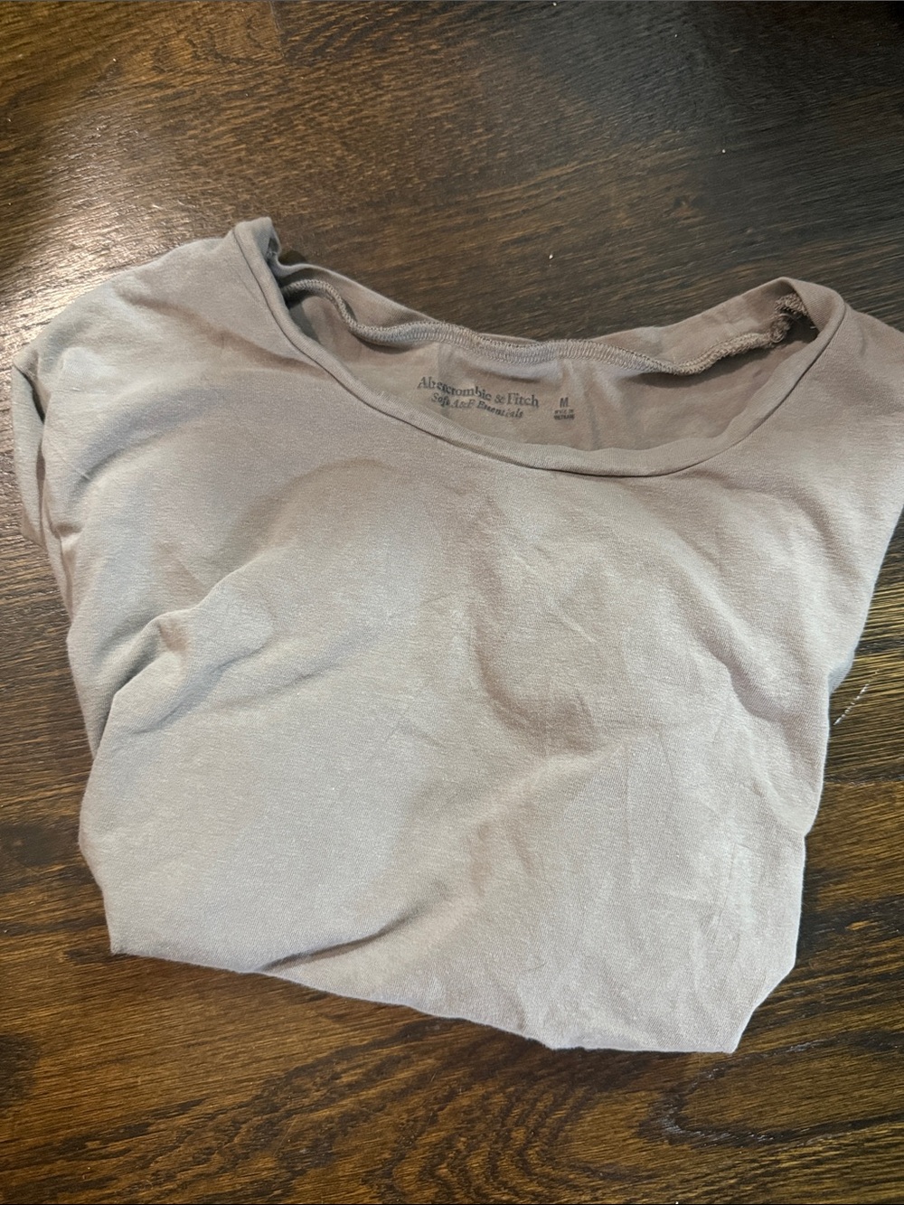 Abercrombie & Fitch Dusty Mauve Scoop Neck Tee
